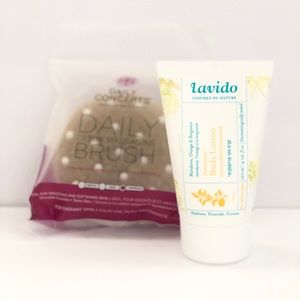 NWT massaging brush AND body lotion